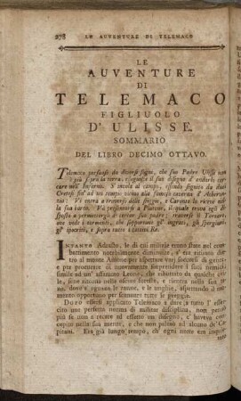 Libro Decimo Ottavo.