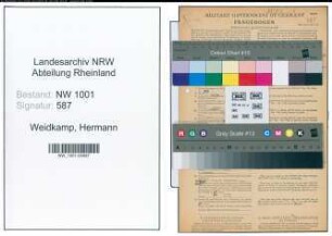 Entnazifizierung Hermann Weidkamp, geb. 28.07.1894 (Baeckermeister)