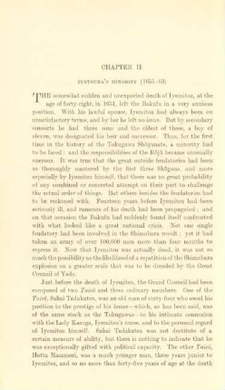 Chapter II. Iyetsuna's minority (1651-63)