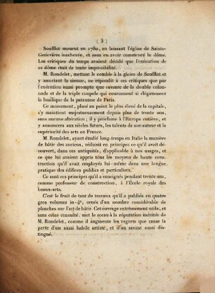 Funérailles ..., 5. ... de M. Rondelet : Disc. de M. Vaudoyer Le 29. Sept. 1829.