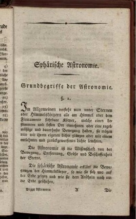Sphärische Astronomie.