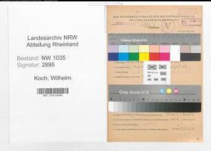 Entnazifizierung Wilhelm Koch , geb. 11.09.1917 (Hauer)