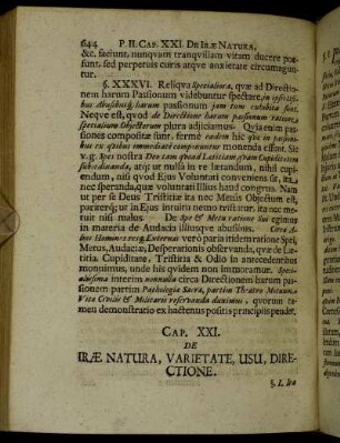 Cap. XXI. De Iræ Natura, Varietate, Usu, Directione.