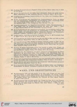 Wand- und Orientteppiche (Nr. 477-490)
