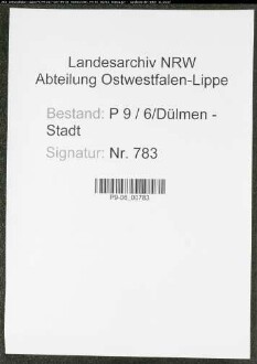 Sterberegister Standesamt Dülmen-Stadt