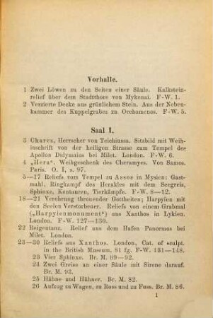 Verzeichnis des Museums für Abgüsse klassischer Bildwerke in München
