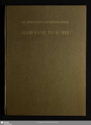 Jean Paul und wir : Vortrag