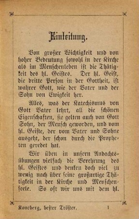 Der allerbeste Tröster : ein Büchlein vom Heiligen Geiste für unsere trostbedürftige Zeit