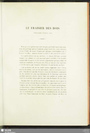 Le Fraisier Des Bois (Fragaria Vesca, Linn)
