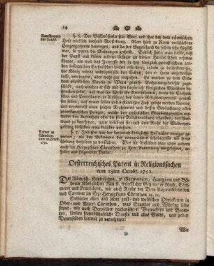 §. 7. Patent in Cärnthen, vom 18. Octob. 1752.