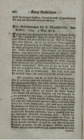 Freie Nachahmungen des heiligen Chrysostomus.