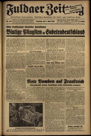 Ausgabe vom Dienstag, den 07. Juni 1938.