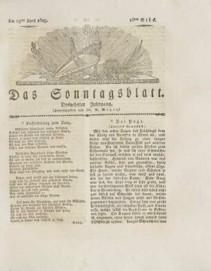 16, 1829: Stück