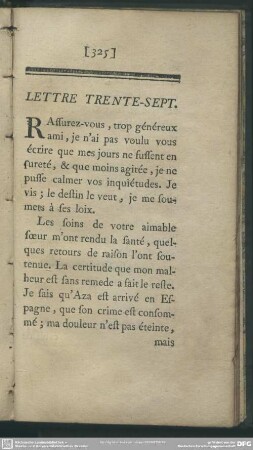 Lettre Trente-Sept.