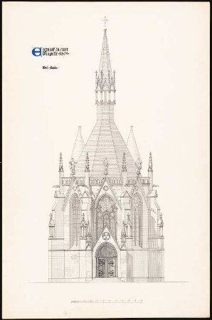 Kapelle: Ansicht Westfassade 1:50