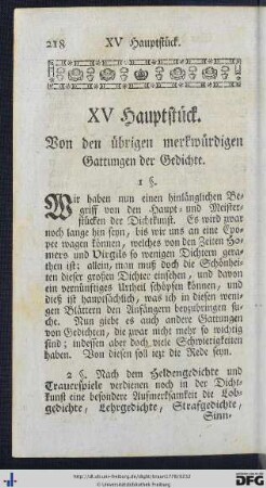 XV. Hauptstück.