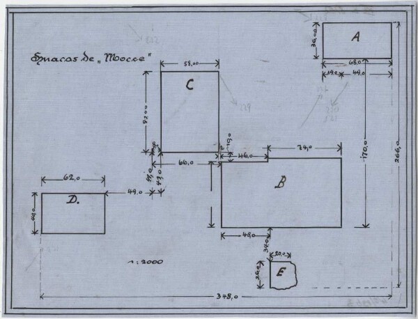 Plan der Huacas von Mocce