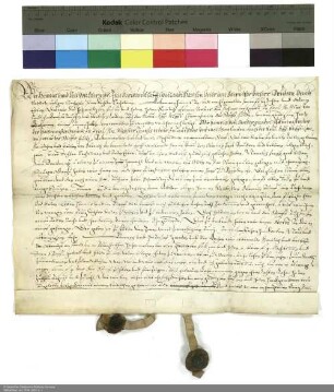 Revers Heinrichs und Veits von Obernitz bezüglich der Belehnung mit Gütern in Breitensee und in Milz durch Heinrich [von Bobenhausen], kaiserlicher Kommissar des Klosters Fulda