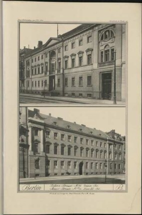 B. Behren Strasse No 66; Mauer Strasse No 35/36