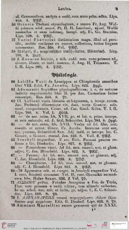 Philologie (Nr. 60 - 730)