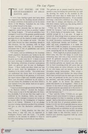 The lay figure: on the encouragement of decorative art