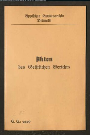 Bartold Mellies, Ziegelmeister im Heidental bei Hiddesen, für seine Tochter gegen Johann Henrich Tielcke, Schreiber des Amtsschreibers Volland in Detmold, wegen einer Schwängerung