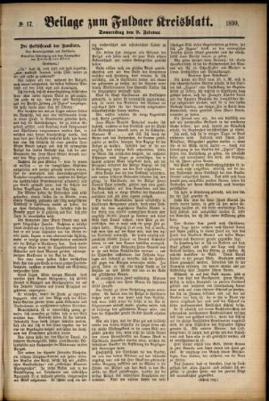 Zweite Ausgabe vom Donnerstag, den 09. Februar 1899.
