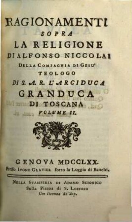 Ragionamenti Sopra La Religione, 2