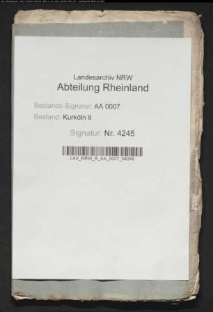 Rechtsgutachten betr. die Grafschaft Neuenahr, wonach Kurköln an der Grafschaft keine Rechte habe