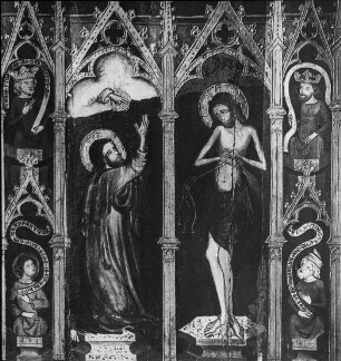 Erfurt, Angermuseum, Altar aus Augustinerkirche, Christus in Gethsemane; Christus als Schmerzensmann