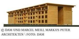 Schweizerische Hochschule für die Holzwirtschaft - Modell des Gesamtgebäudes