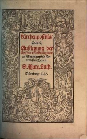 Kirchenpostilla, Das ist Außlegung der Episteln und Evangelien an Sontagen und fürnemesten Festen