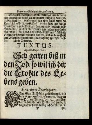 Textus. Apocal. Cap. 2. v. 10.