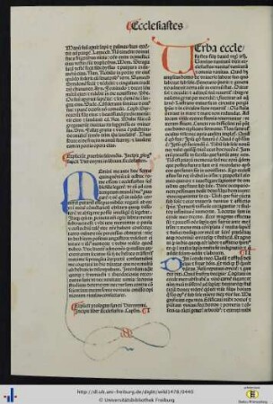 Prologus sancti Hieronymi in librum Ecclesiasten