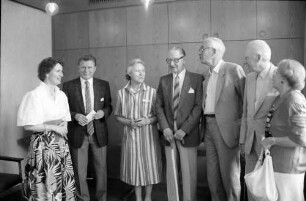 37. Tagung 1987 Mediziner: Gräfin Sonja Bernadotte, Oberbürgermeister Steurer, ?, ?, Baron Dées de Sterio, Baronin Dées de Sterio