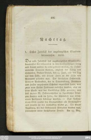 I. Erstes Jubelfest des augsburgischen Glaubensbekenntnisses. 1630.