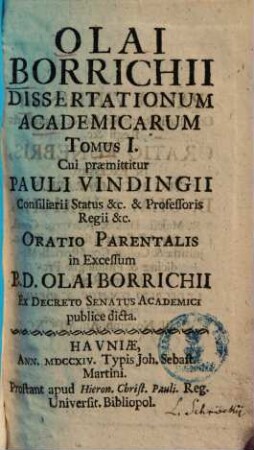 Dissertationes academicae, 1