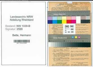 Entnazifizierung Hermann Bette , geb. 06.11.1891 (Lehrerin)