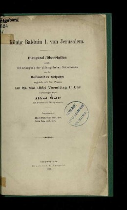 König Balduin I. von Jerusalem