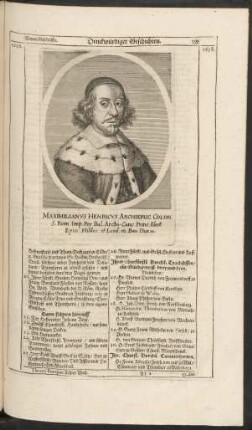 Maximilianus Henricus Archiepisc. Colon. ...