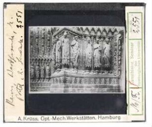 Reims, Kathedrale: Westfassade, Portal, linkes Gewände