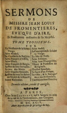 Carême, Tome Troisiéme