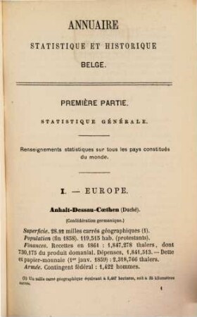Annuaire statistique et historique Belge, 9