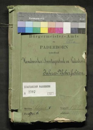 Handwerker-Sonntagsschule: Jahresübersichten