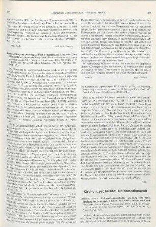 286-288 [Rezension] Kirchner, Hubert, Reformationsgeschichte von 1532 - 1555/1566