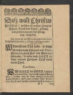 [Text][...]73. Psalm/ und lauten also: