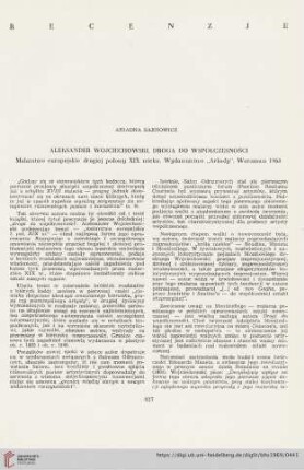 31: [Rezension von: Aleksander Wojciechowski, Droga do współczesności. Malarstwo europejskie drugiej połowy XIX wieku]