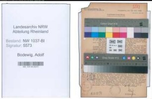 Entnazifizierung Adolf Bodewig , geb. 25.03.1896 (Werkzeugschleifer)