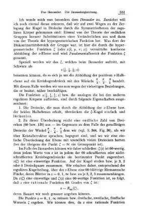 Ableitung der Ikosaedergleichung.
