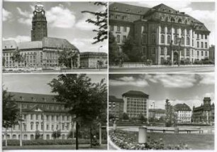 Dresden. Rathaus, Landhaus, Gewandhaus, Pirnaischer Platz